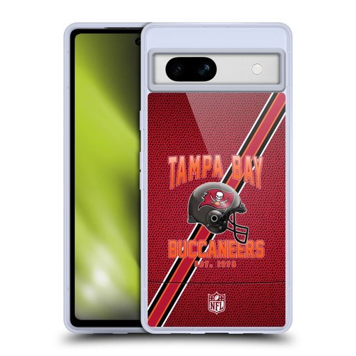 NFL Tampa Bay Buccaneers Logo Art Football Stripes Soft Gel Case for Google Pixel 7a