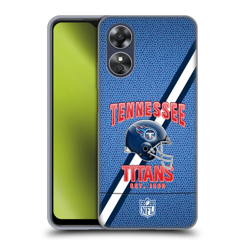 NFL Tennessee Titans Logo Art Football Stripes Soft Gel Case for OPPO A17