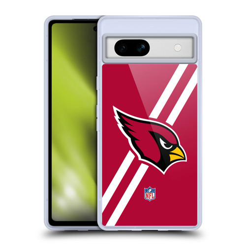 NFL Arizona Cardinals Logo Stripes Soft Gel Case for Google Pixel 7a