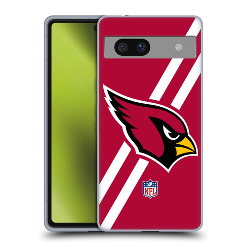 NFL Arizona Cardinals Logo Stripes Soft Gel Case for Google Pixel 7a