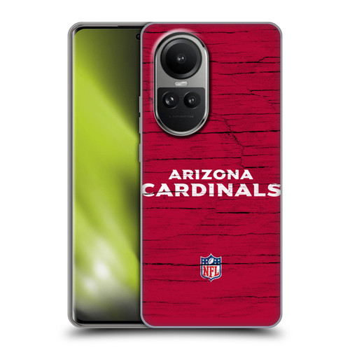NFL Arizona Cardinals Logo Distressed Look Soft Gel Case for OPPO Reno10 5G / Reno10 Pro 5G