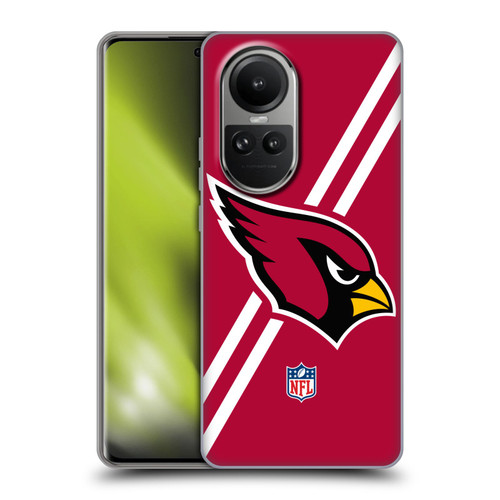 NFL Arizona Cardinals Logo Stripes Soft Gel Case for OPPO Reno10 5G / Reno10 Pro 5G