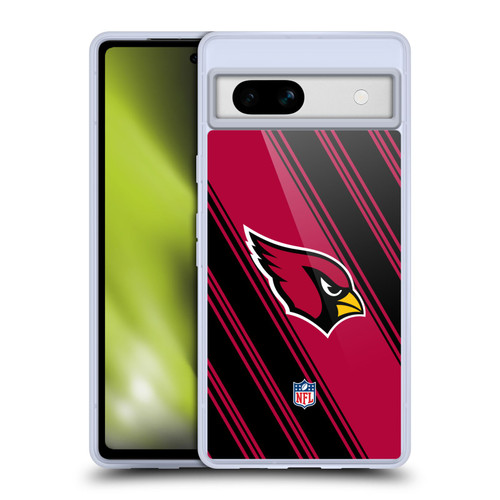 NFL Arizona Cardinals Artwork Stripes Soft Gel Case for Google Pixel 7a