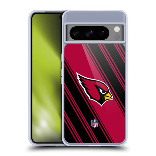 NFL Arizona Cardinals Artwork Stripes Soft Gel Case for Google Pixel 8 Pro