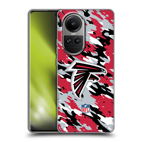 NFL Atlanta Falcons Logo Camou Soft Gel Case for OPPO Reno10 5G / Reno10 Pro 5G