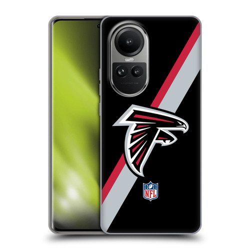 NFL Atlanta Falcons Logo Stripes Soft Gel Case for OPPO Reno10 5G / Reno10 Pro 5G
