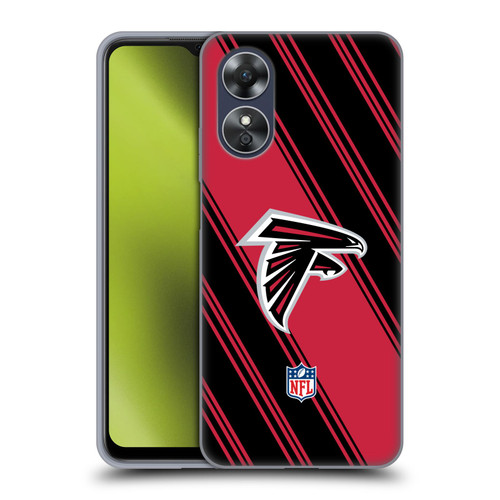 NFL Atlanta Falcons Artwork Stripes Soft Gel Case for OPPO A17