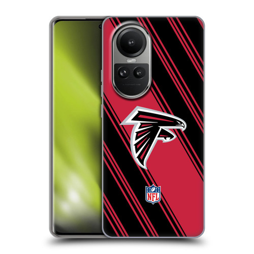 NFL Atlanta Falcons Artwork Stripes Soft Gel Case for OPPO Reno10 5G / Reno10 Pro 5G