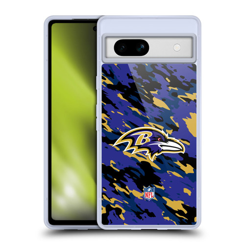 NFL Baltimore Ravens Logo Camou Soft Gel Case for Google Pixel 7a NFL Baltimore Ravens Logo Camou Soft Gel Case for Google Pixel 7a