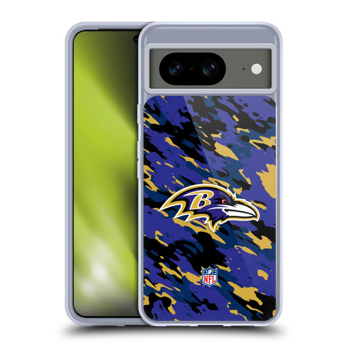 NFL Baltimore Ravens Logo Camou Soft Gel Case for Google Pixel 8