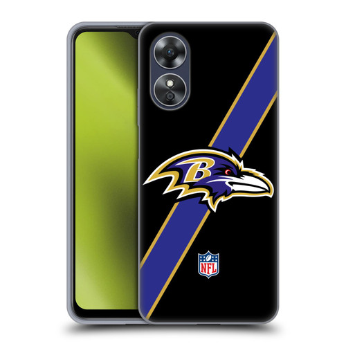 NFL Baltimore Ravens Logo Stripes Soft Gel Case for OPPO A17