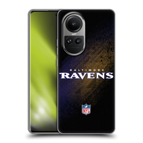 NFL Baltimore Ravens Logo Blur Soft Gel Case for OPPO Reno10 5G / Reno10 Pro 5G