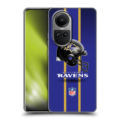 NFL Baltimore Ravens Logo Helmet Soft Gel Case for OPPO Reno10 5G / Reno10 Pro 5G
