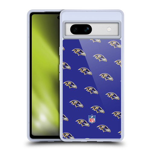 NFL Baltimore Ravens Artwork Patterns Soft Gel Case for Google Pixel 7a