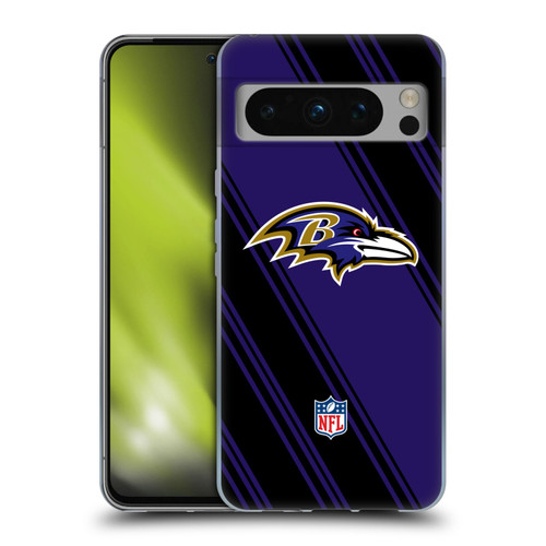 NFL Baltimore Ravens Artwork Stripes Soft Gel Case for Google Pixel 8 Pro