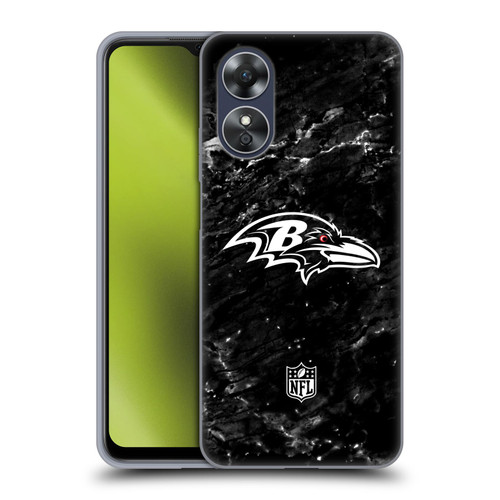 NFL Baltimore Ravens Artwork Marble Soft Gel Case for OPPO A17