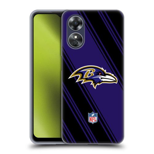 NFL Baltimore Ravens Artwork Stripes Soft Gel Case for OPPO A17