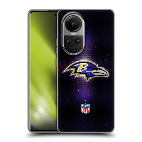NFL Baltimore Ravens Artwork LED Soft Gel Case for OPPO Reno10 5G / Reno10 Pro 5G