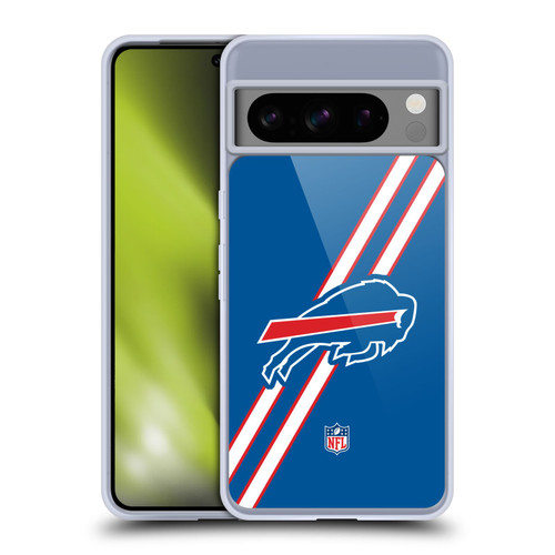 NFL Buffalo Bills Logo Stripes Soft Gel Case for Google Pixel 8 Pro