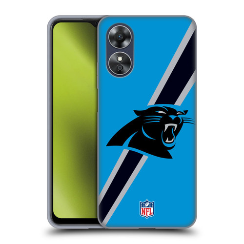 NFL Carolina Panthers Logo Stripes Soft Gel Case for OPPO A17