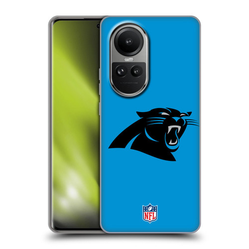 NFL Carolina Panthers Logo Plain Soft Gel Case for OPPO Reno10 5G / Reno10 Pro 5G