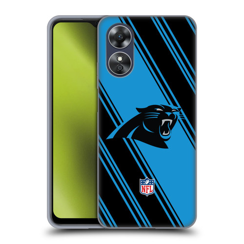NFL Carolina Panthers Artwork Stripes Soft Gel Case for OPPO A17