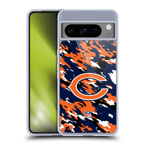 NFL Chicago Bears Logo Camou Soft Gel Case for Google Pixel 8 Pro