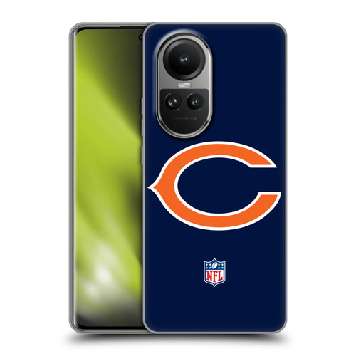 NFL Chicago Bears Logo Plain Soft Gel Case for OPPO Reno10 5G / Reno10 Pro 5G