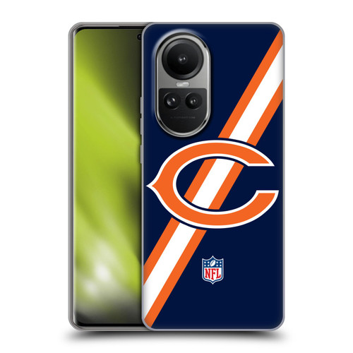 NFL Chicago Bears Logo Stripes Soft Gel Case for OPPO Reno10 5G / Reno10 Pro 5G