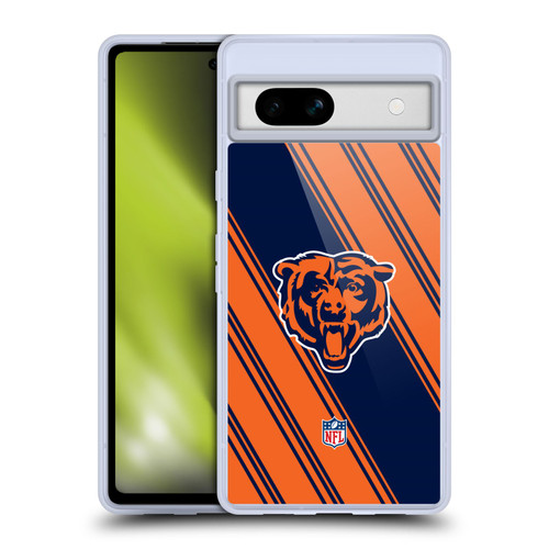 NFL Chicago Bears Artwork Stripes Soft Gel Case for Google Pixel 7a