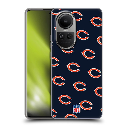 NFL Chicago Bears Artwork Patterns Soft Gel Case for OPPO Reno10 5G / Reno10 Pro 5G