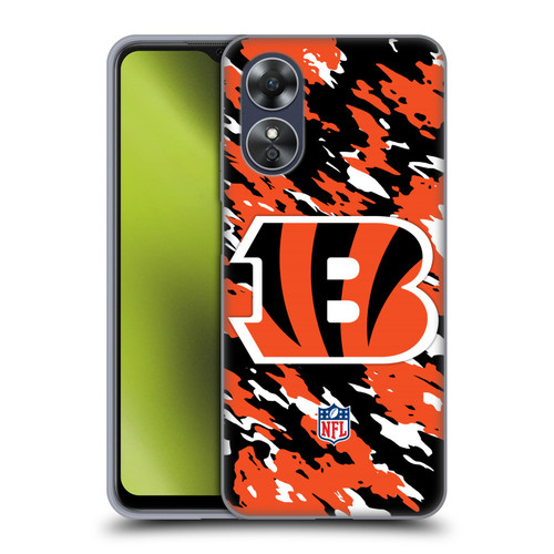 NFL Cincinnati Bengals Logo Camou Soft Gel Case for OPPO A17