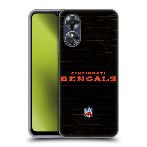 NFL Cincinnati Bengals Logo Distressed Look Soft Gel Case for OPPO A17