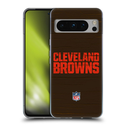 NFL Cleveland Browns Logo Distressed Look Soft Gel Case for Google Pixel 8 Pro