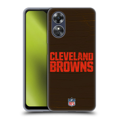NFL Cleveland Browns Logo Distressed Look Soft Gel Case for OPPO A17