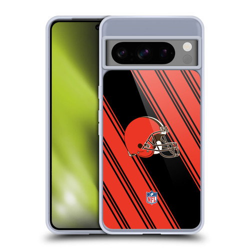 NFL Cleveland Browns Artwork Stripes Soft Gel Case for Google Pixel 8 Pro