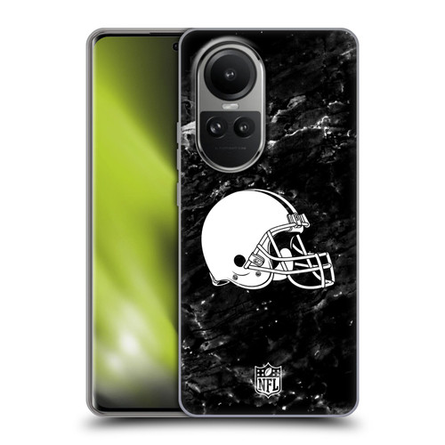NFL Cleveland Browns Artwork Marble Soft Gel Case for OPPO Reno10 5G / Reno10 Pro 5G