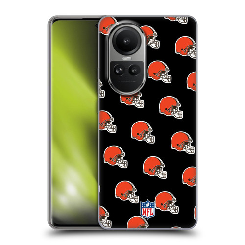 NFL Cleveland Browns Artwork Patterns Soft Gel Case for OPPO Reno10 5G / Reno10 Pro 5G