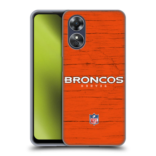 NFL Denver Broncos Logo Distressed Look Soft Gel Case for OPPO A17