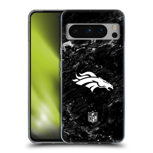 NFL Denver Broncos Artwork Marble Soft Gel Case for Google Pixel 8 Pro