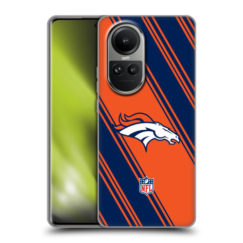 NFL Denver Broncos Artwork Stripes Soft Gel Case for OPPO Reno10 5G / Reno10 Pro 5G