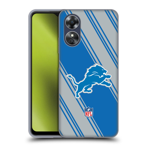 NFL Detroit Lions Artwork Stripes Soft Gel Case for OPPO A17
