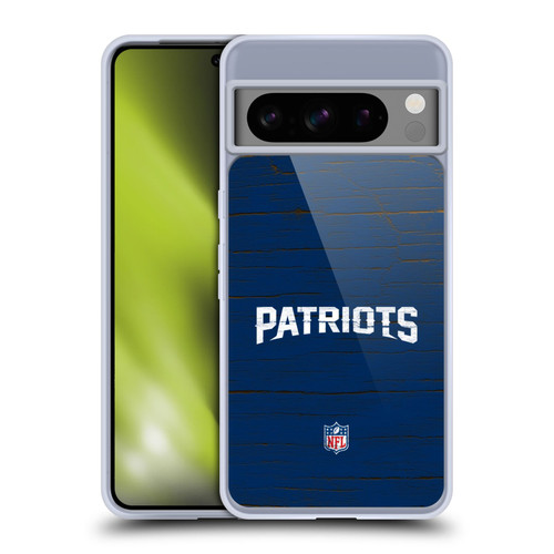 NFL New England Patriots Logo Distressed Look Soft Gel Case for Google Pixel 8 Pro