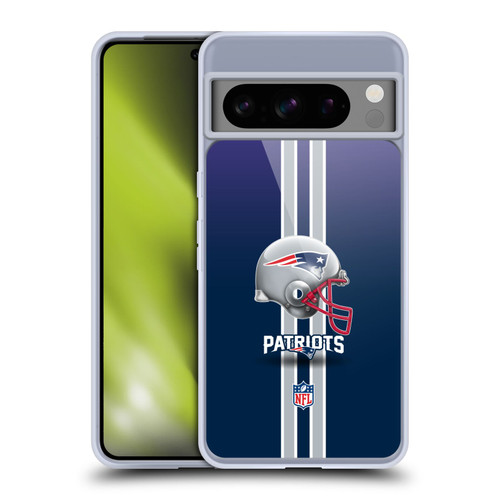 NFL New England Patriots Logo Helmet Soft Gel Case for Google Pixel 8 Pro