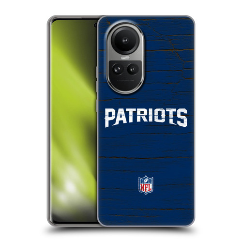 NFL New England Patriots Logo Distressed Look Soft Gel Case for OPPO Reno10 5G / Reno10 Pro 5G