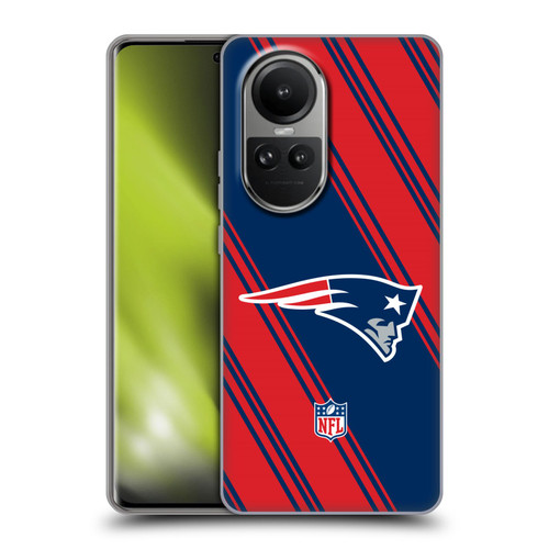 NFL New England Patriots Artwork Stripes Soft Gel Case for OPPO Reno10 5G / Reno10 Pro 5G