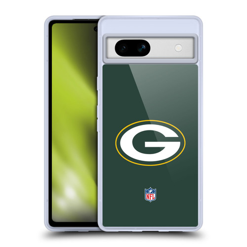 NFL Green Bay Packers Logo Plain Soft Gel Case for Google Pixel 7a