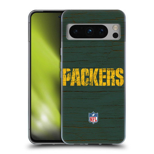 NFL Green Bay Packers Logo Distressed Look Soft Gel Case for Google Pixel 8 Pro