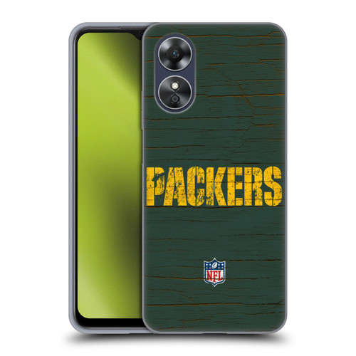 NFL Green Bay Packers Logo Distressed Look Soft Gel Case for OPPO A17