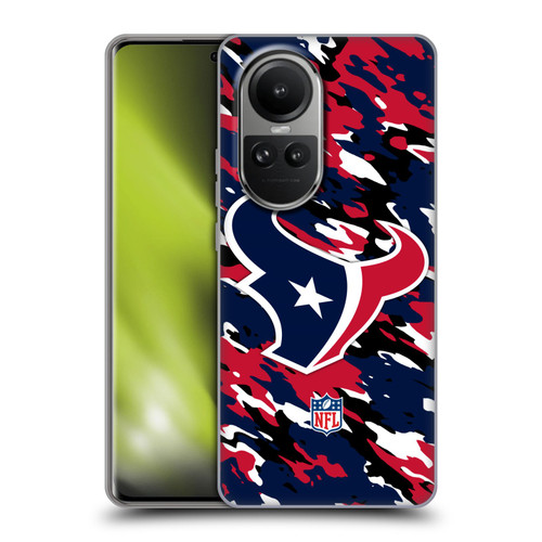 NFL Houston Texans Logo Camou Soft Gel Case for OPPO Reno10 5G / Reno10 Pro 5G